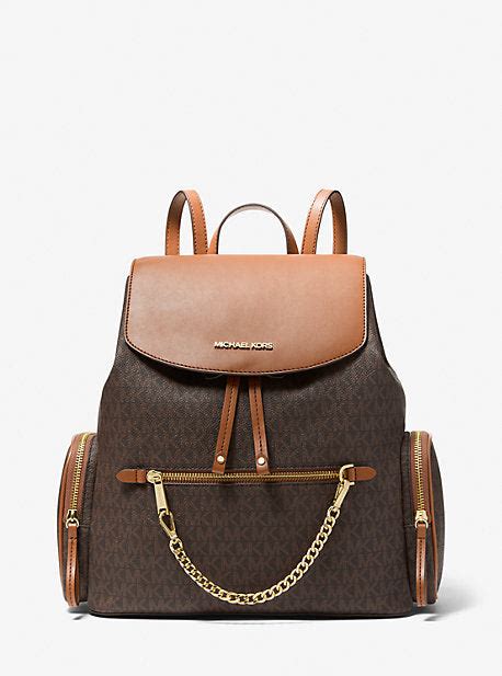 michael kors men's jet set logo backpack|jet set large logo backpack.